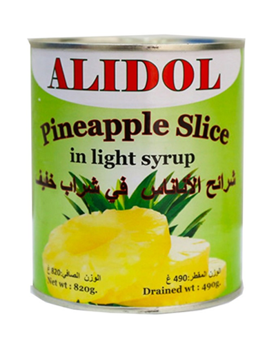 Ananas au sirop ALIDOL 820 g